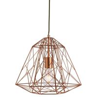 Searchlight Koperen draadlampGeometric Cage Ø 39cm - 7271CU