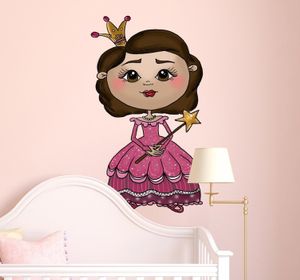 Schattige Muursticker Prinses