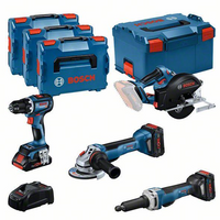 Bosch Blauw 4-delige Combopack GSR + GWS + GKM + GGS in L-Boxx - 0615990N3A - thumbnail