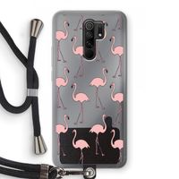 Anything Flamingoes: Xiaomi Redmi 9 Transparant Hoesje met koord