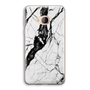 Witte marmer 2: HTC U Play Transparant Hoesje