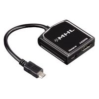 Hama MHL Adapter micro USB B HDMI, micro USB B Zwart