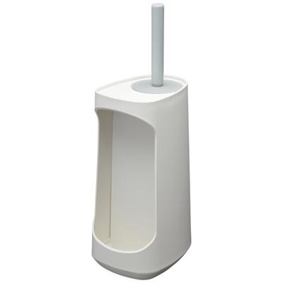 Tiger Toiletborstelhouder Tess Met Opbergfunctie Vrijstaand Swoop Borstel Flexibel Wit - Lichtgrijs