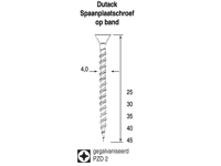 Dutack spaanplaatschroef op band 4,0 nk 45mm pz2 ds duizend stuks - 5420005
