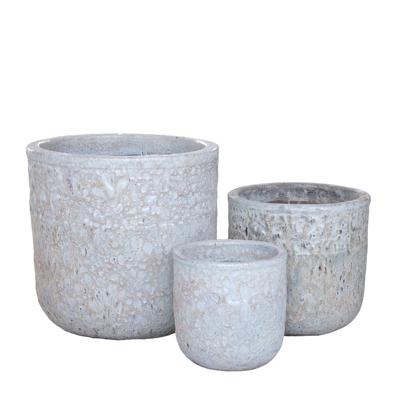 Matija witte ronde pot - set van 3