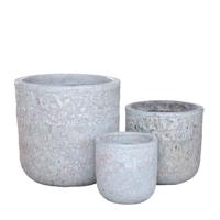Matija witte ronde pot - set van 3