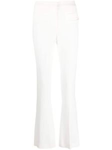 Blumarine pantalon évasé à taille mi-haute - Blanc