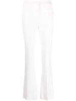 Blumarine pantalon évasé à taille mi-haute - Blanc