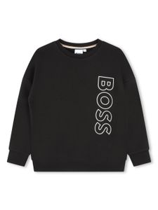 BOSS Kidswear logo-print crew-neck sweatshirt - Noir