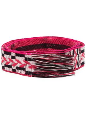 ISABEL MARANT ceinture Etka à franges - Noir