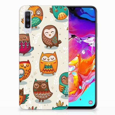 Samsung Galaxy A70 | TPU Hoesje | Vrolijke Uilen