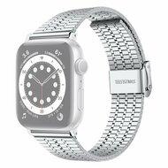 Metalen bandje - Zilver - Geschikt voor Apple watch 38mm / 40mm / 41mm / 42mm Metalen bandje - Zilver - Geschikt voor Apple watch 38mm / 40mm / 41mm / 42mm