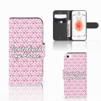 Apple iPhone 5 | 5s | SE Portemonnee Hoesje Flowers Pink DTMP - thumbnail