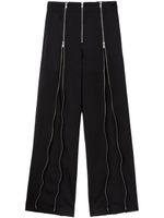 Jil Sander pantalon ample à détails de zips - Noir