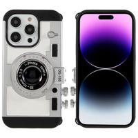 iPhone 15 Pro Max camerastijl hybride hoesje - Wit - thumbnail