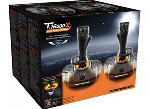 Thrustmaster T.16000M FCS SPACE SIM DUO Zwart, Oranje USB Joystick Analoog/digitaal PC