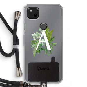 Green Brush: Pixel 4a Transparant Hoesje met koord