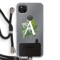 Green Brush: Pixel 4a Transparant Hoesje met koord