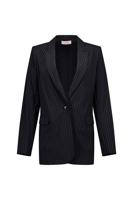 Fran pinstripe blazer - black/off white - 13623