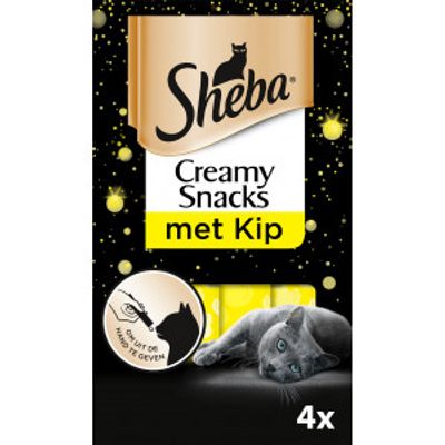Sheba Creamy Snacks met kip kattensnack (4 st) 6 verpakkingen