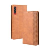 Voor Galaxy A70s magnetische Buckle retro Crazy Horse textuur horizontale Flip leergeval met houder & kaartsleuven & fotolijstjes (bruin)