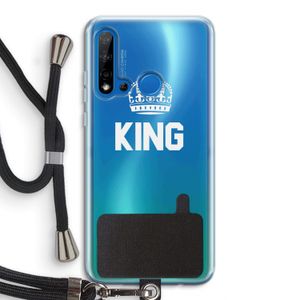 King zwart: Huawei P20 Lite (2019) Transparant Hoesje met koord