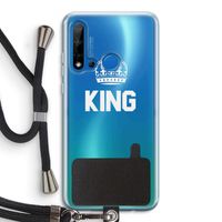 King zwart: Huawei P20 Lite (2019) Transparant Hoesje met koord