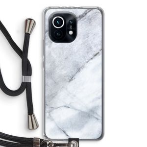 Witte marmer: Xiaomi Mi 11 Transparant Hoesje met koord