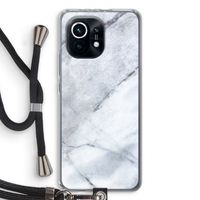 Witte marmer: Xiaomi Mi 11 Transparant Hoesje met koord