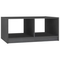 vidaXL Salontafel 75x50x33,5 cm massief grenenhout grijs