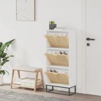 VidaXL Schoenenkast 52x25x120 cm bewerkt hout wit