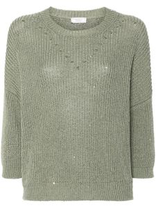 Peserico pull en maille à sequins - Vert