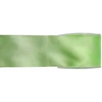 1x Groene satijnlint rollen 2,5 cm x 25 meter cadeaulint verpakkingsmateriaal - Cadeaulinten