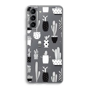 Cactusmotief: Samsung Galaxy S21 Transparant Hoesje