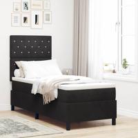 Boxspring bed met matras Zwart 80 x 200 cm Fluweel