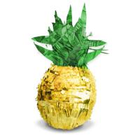 Pinata Ananas - geel/groen - papier - 50 cm - feestartikelen verjaardag - Tropisch fruit thema