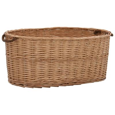 VidaXL Houtmand met handvatten 78x54x34 cm natuurlijk wilgenhout