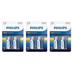 Phillips batterijen LR14 - Alkaline - 1,5 volt - set van 6x stuks