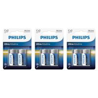 Phillips batterijen LR14 - Alkaline - 1,5 volt - set van 6x stuks - thumbnail