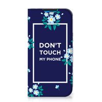 iPhone 14 Pro Design Case Flowers Blue DTMP - thumbnail