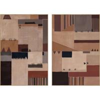 Schilderij Home ESPRIT Patchwork Stads 82,5 X 4 X 122,5 CM (2 Stuks)