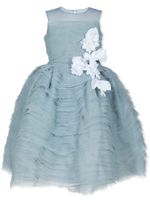 MARCHESA KIDS COUTURE robe en tulle à fleurs - Bleu MARCHESA KIDS COUTURE robe en tulle à fleurs - Bleu