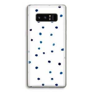 Blauwe stippen: Samsung Galaxy Note 8 Transparant Hoesje