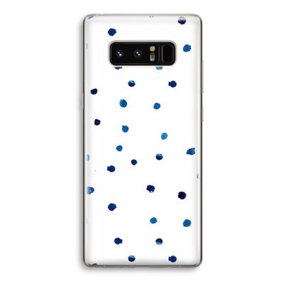 Blauwe stippen: Samsung Galaxy Note 8 Transparant Hoesje