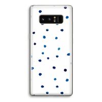 Blauwe stippen: Samsung Galaxy Note 8 Transparant Hoesje