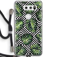 Geometrische jungle: LG V30 Transparant Hoesje met koord