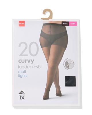 HEMA Panty 20denier curvy anti-ladder zwart (zwart)