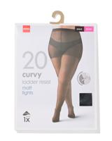 HEMA Panty 20denier curvy anti-ladder zwart (zwart)