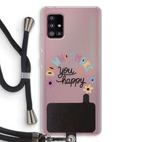 Happy days: Samsung Galaxy A51 5G Transparant Hoesje met koord