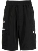 AAPE BY *A BATHING APE® short cargo à logo appliqué - Noir - thumbnail